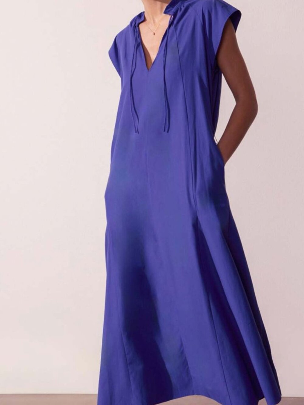 Brochu Walker Newport Midi Dress In Cobalt Blue - Picture 4 of 5